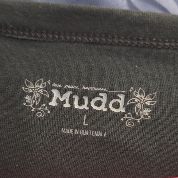 Mudd Women's L Teal Crew Neck Long Sleeve Solid Pullover T-Shirt y2k 2000s - Picture 2 of 4